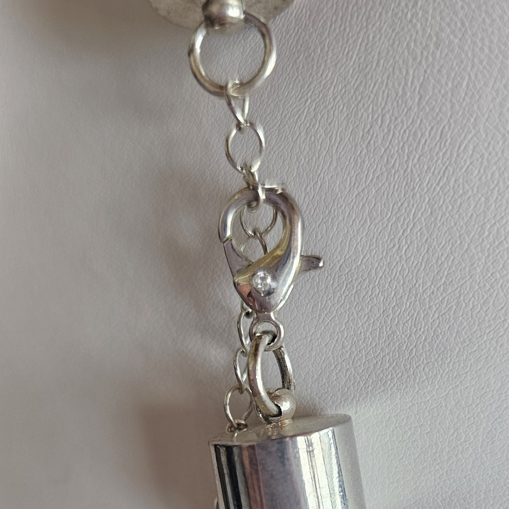 Mesh Multi Layer Silver Necklace - image 6